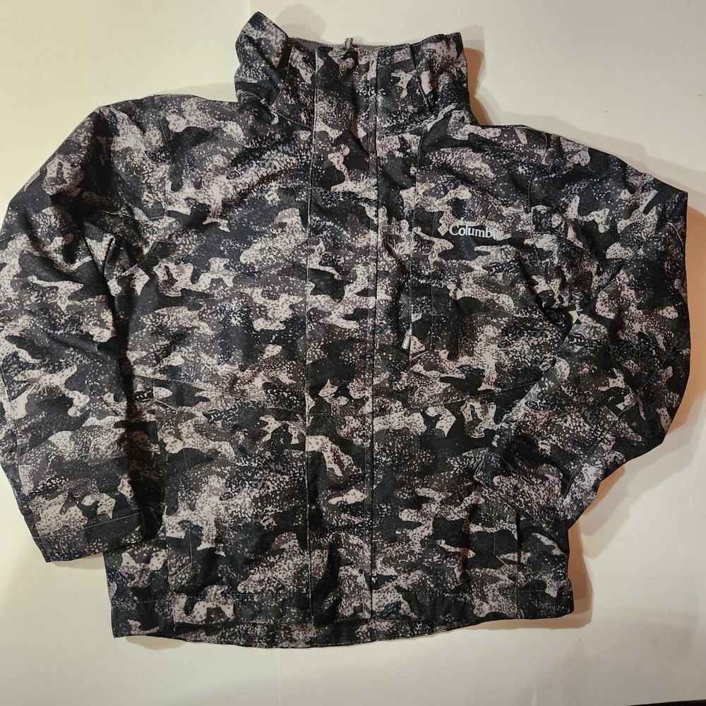 Columbia Sportswear Interchange Camo Jacket Youth XS Waterproof‎ Outdoor
